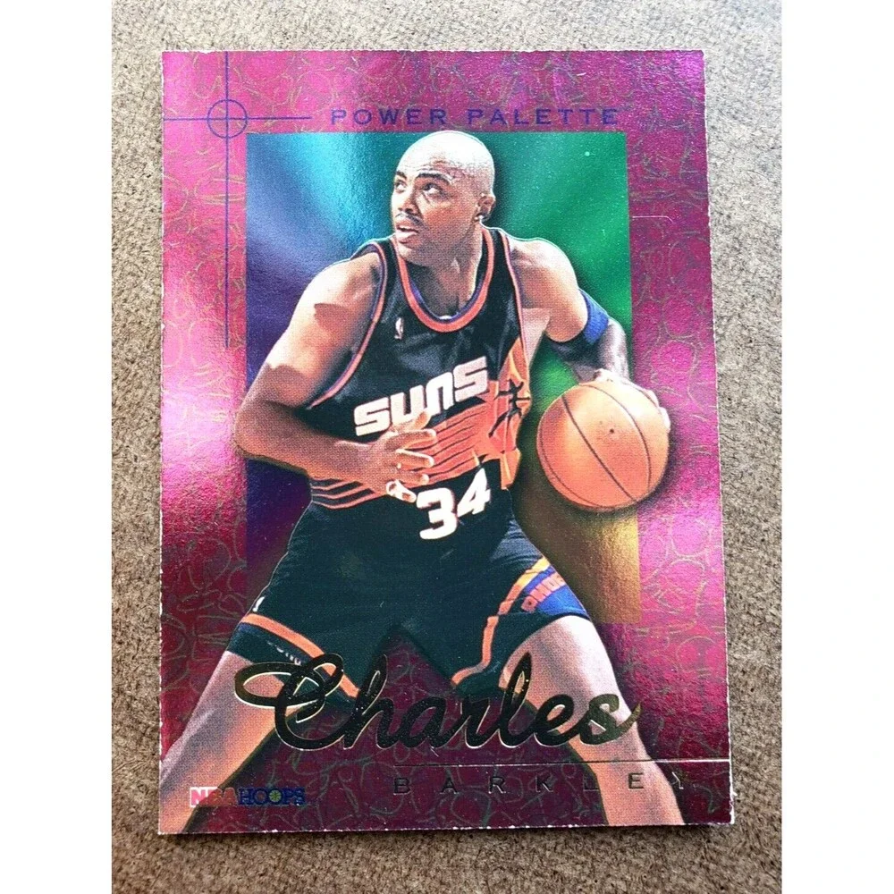 1995-96 NBA Hoops CHARLES BARKLEY NBA POWER PALETTE Card #10/10 Phoenix Suns HOF